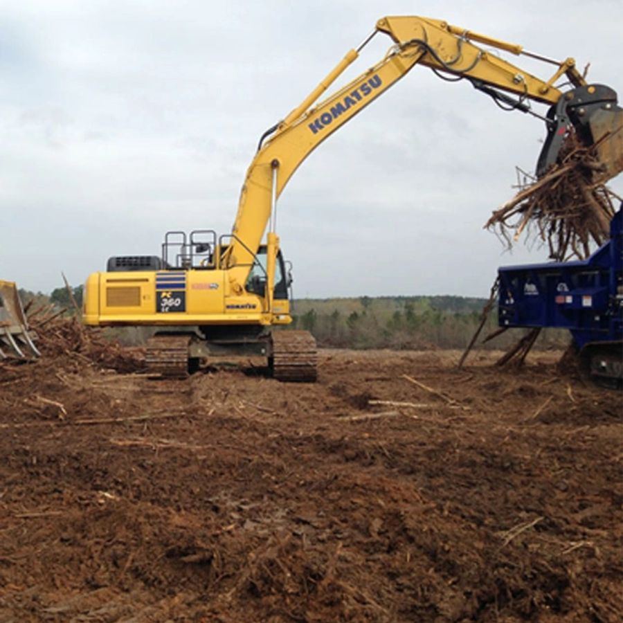 Heavy equipment performing earthwork
